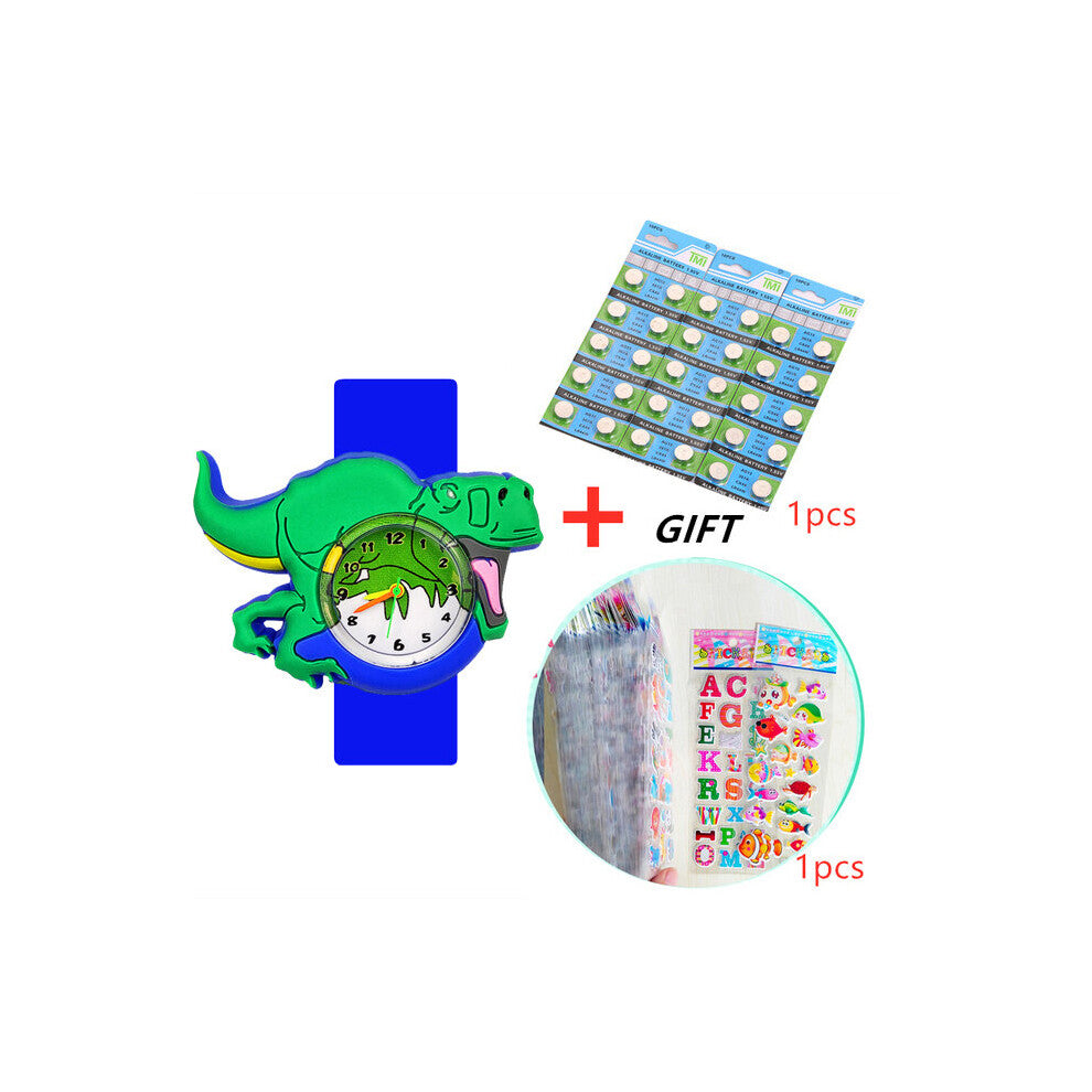 Good Low Children Watch Clock Baby Toys Kids Slap Watches Girls Boys Watches Gift of Batteries and Stickers