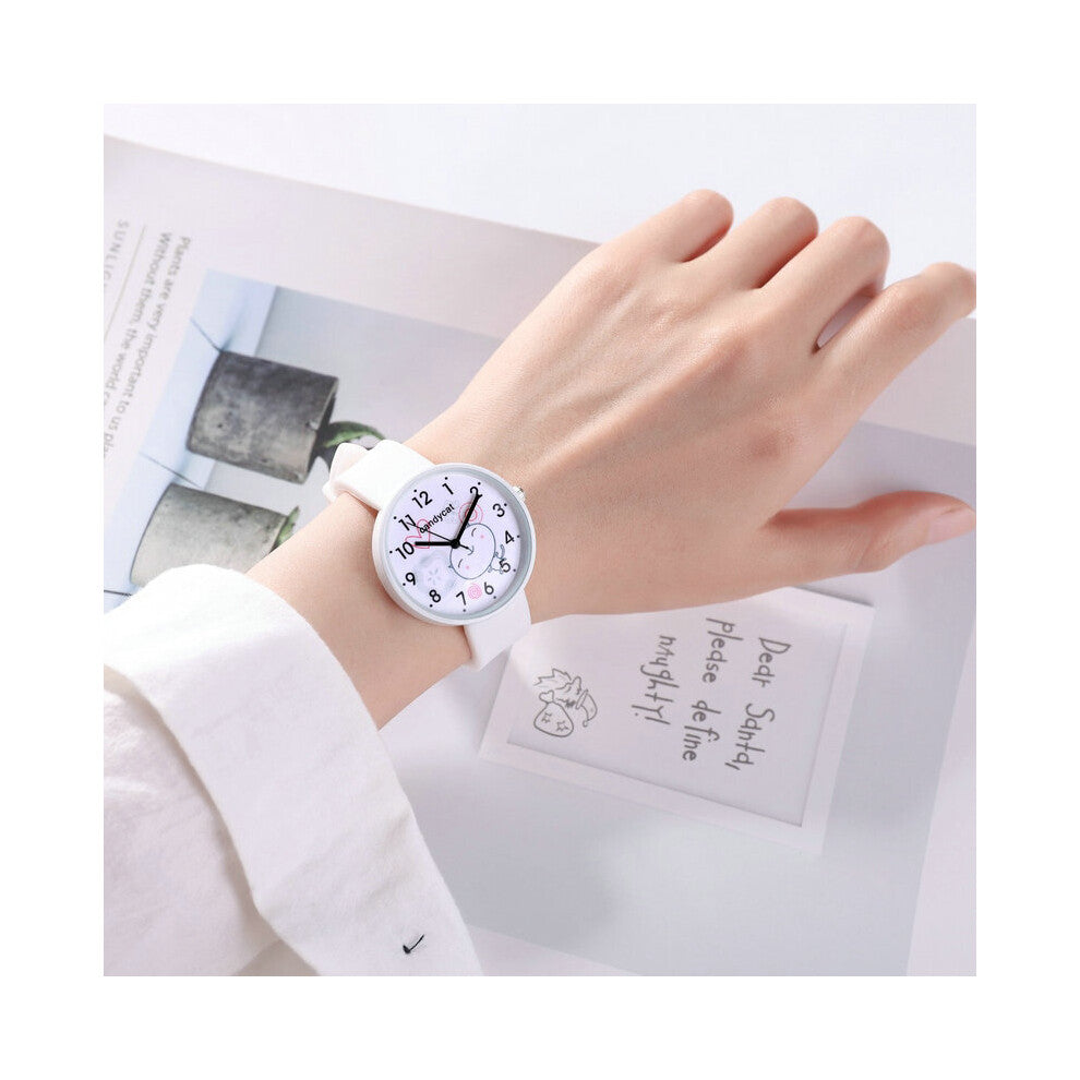 Cartoon Candycat Soft Silicone Strap Children Watch Girl Gift Waterproof Students Clock 3D Cat Kids Watches for Boys Girls