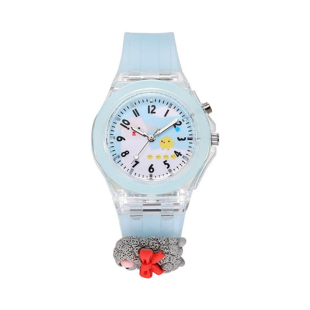 Light Kids Watches for Girls Silicone Strap 3D Cartoon Children Watch Boys Clock School Student Gift reloj infantil