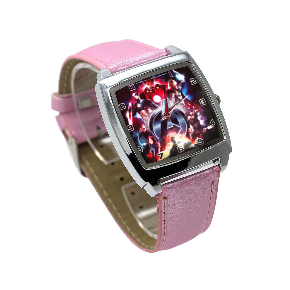 High children's quartz clock cartoon character boy girl colorful leather sport is watch kid student braceletrelojes