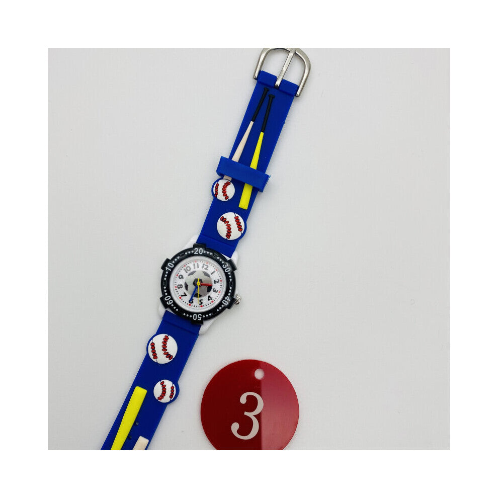 Cartoon Rotatable Football Dial Boy Quartz Watch Sky Luminous Girl Baby Waterproof Clock Birthday Gift Reloj Infantil