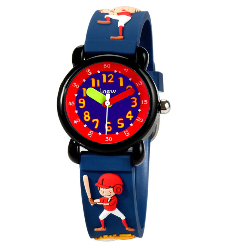 Kid Watch Children Baseball Boy Cartoon Waterproof Quartz Watches Elementary School Boy Girl 3d Silicon Clock Relogio