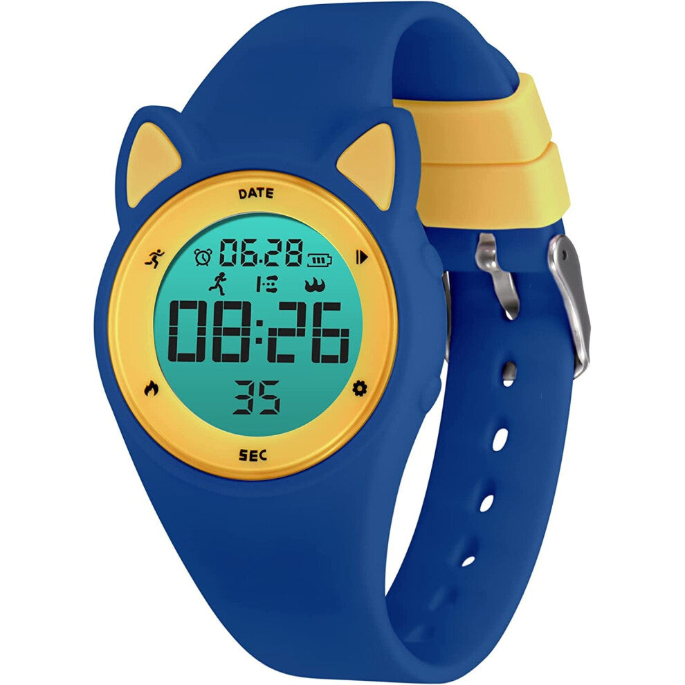 Kids Digital Watch for Boys Girls Waterproof Sports Watches Fitness Tracker Alarm Clock Stopwatch Food Silicone Watch Band