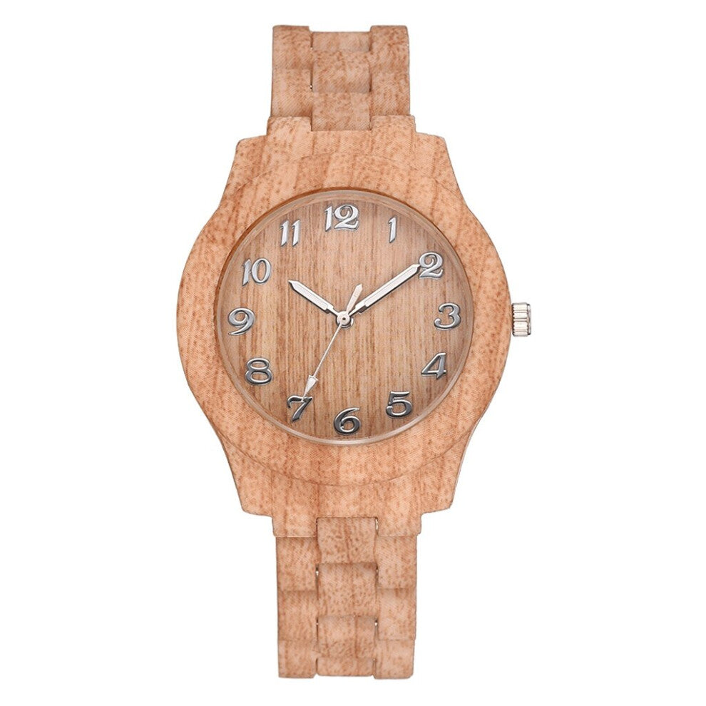 Watches Ladies Wood Grain Casual Quartz Wristwatch Silicone Wood Simplicity Ladies Men Retro Clock Gift