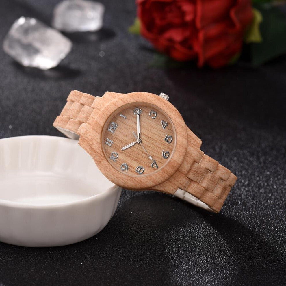 Wood Grain Women's Watches Digital Dial Quartz Wristwatch Simplicity Retro Men Clock Relogio Masculino