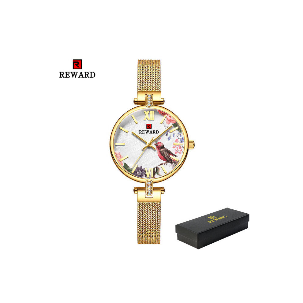 Women Watches Charm & Lady Watch Japan Quartz Waterproof Glossy Mesh Strap Female Clock