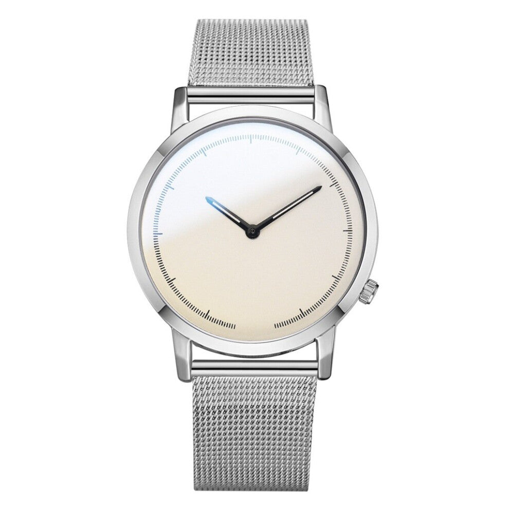 Top UItra-thin Blu-Ray Full Steel Watch Men Style Crystal Glass Retro Watch Male Clock Gift Saati