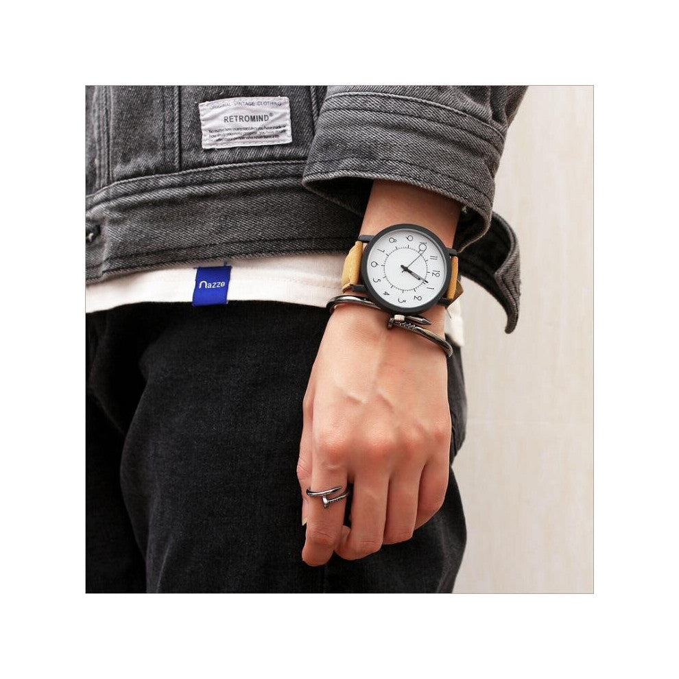 Watch Wood Grain Dial Casual Leather Quartz Watch Men Watches Wristwatch Hombre Hour Male Clock Watch Men