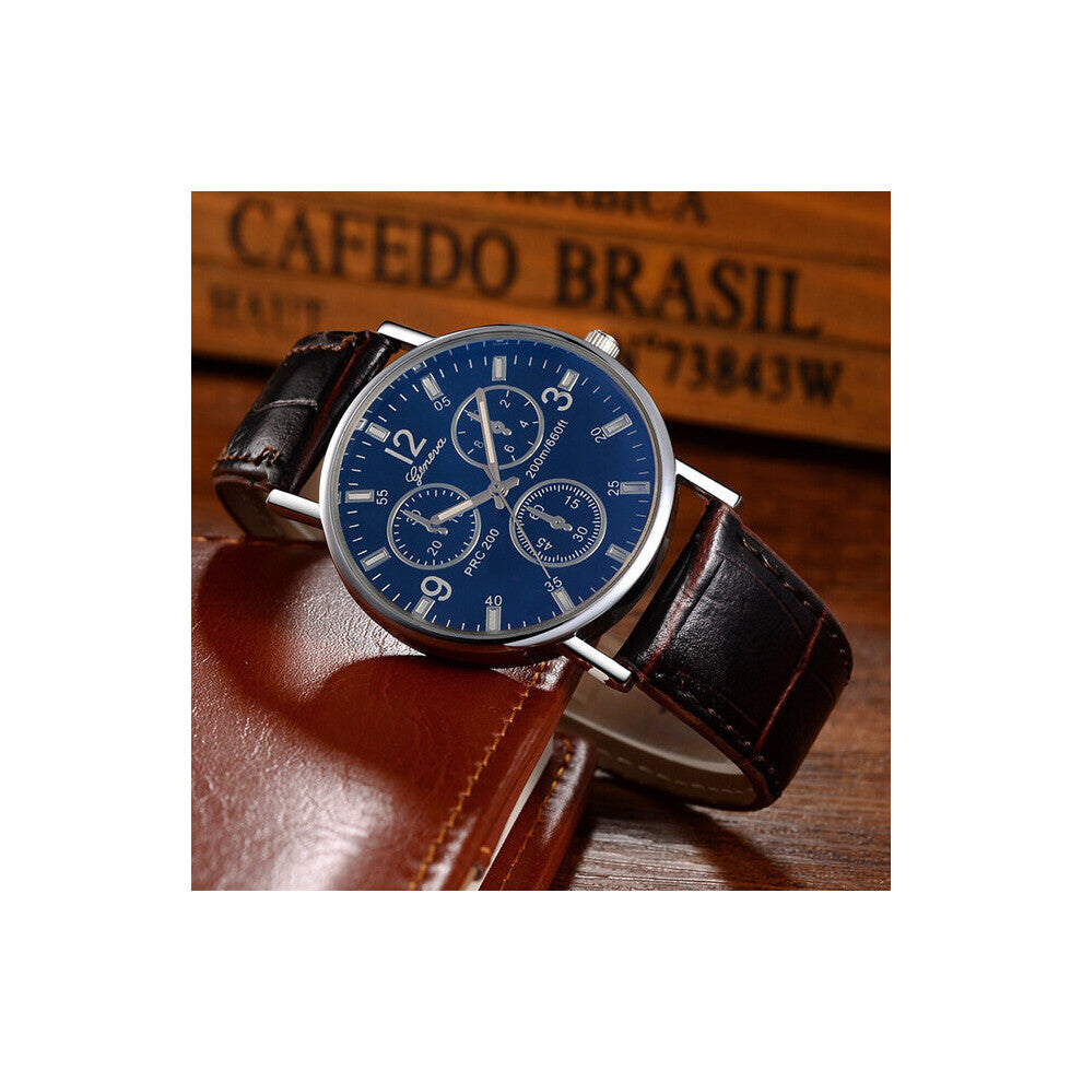 Arrival Gift Three Eyes Men's Watch Quartz Men's Watch Blu-ray Glass Belt Watch Men's Watch Relojes Para Hombre