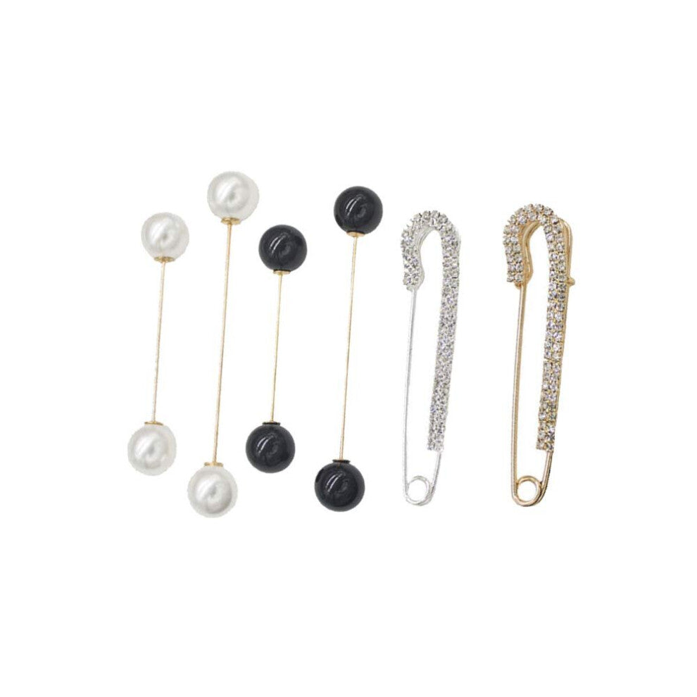 6 Pieces Women Brooch, Sweater Scarf Clip Set, Wedding Dress Brooches For Women Girls Clothing Decoration