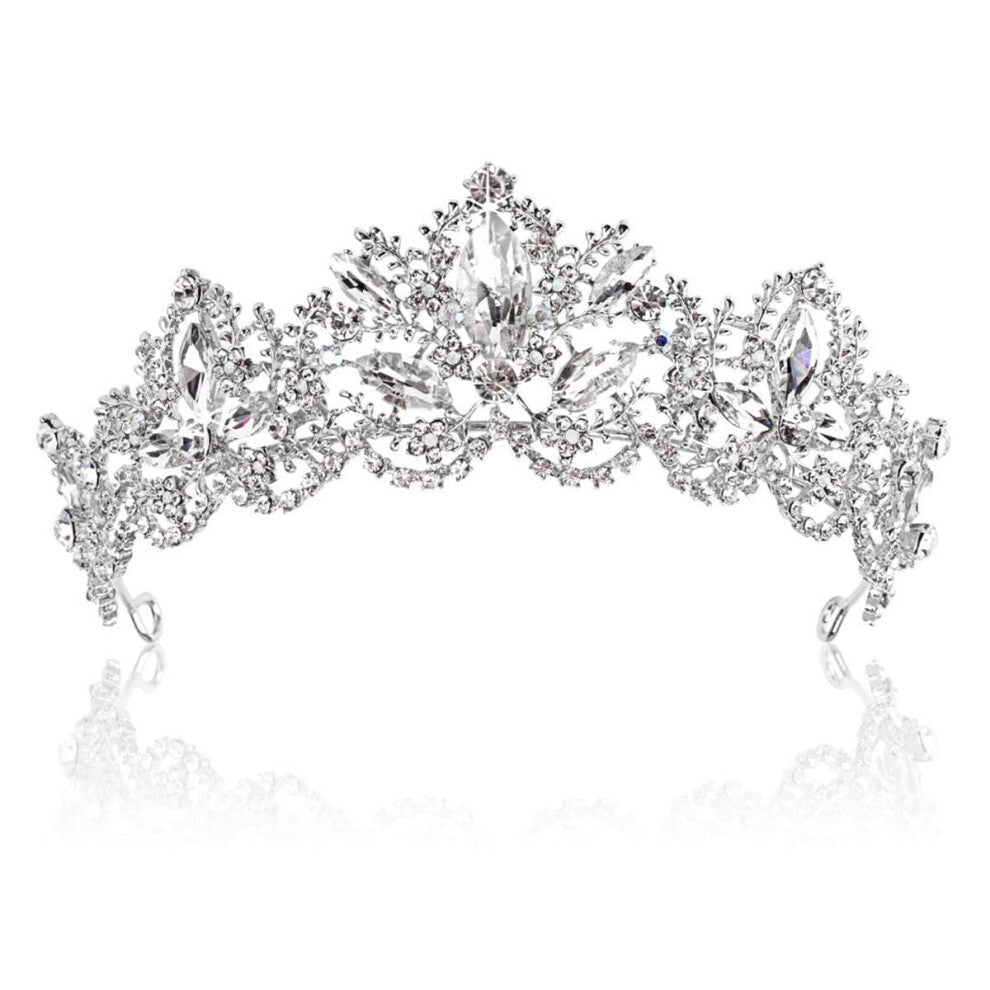 Zircon Tiara Copper Zircon Tiaras Bridal Crown Wedding Hair Accessories Tiara Rhinestone Crowns