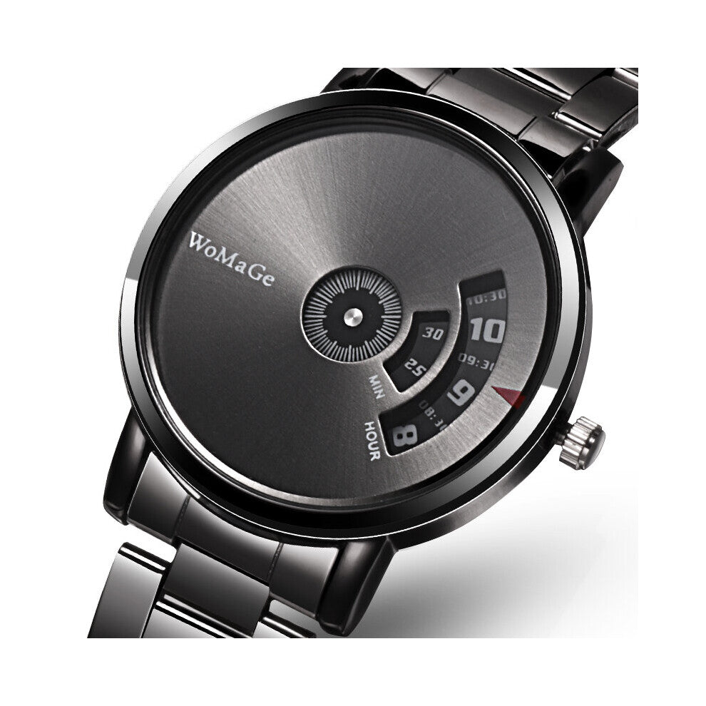 Turntable Men's Watch Men Watch Stainless Steel Creative Men's Watches Clock relogio masculino erkek kol saati