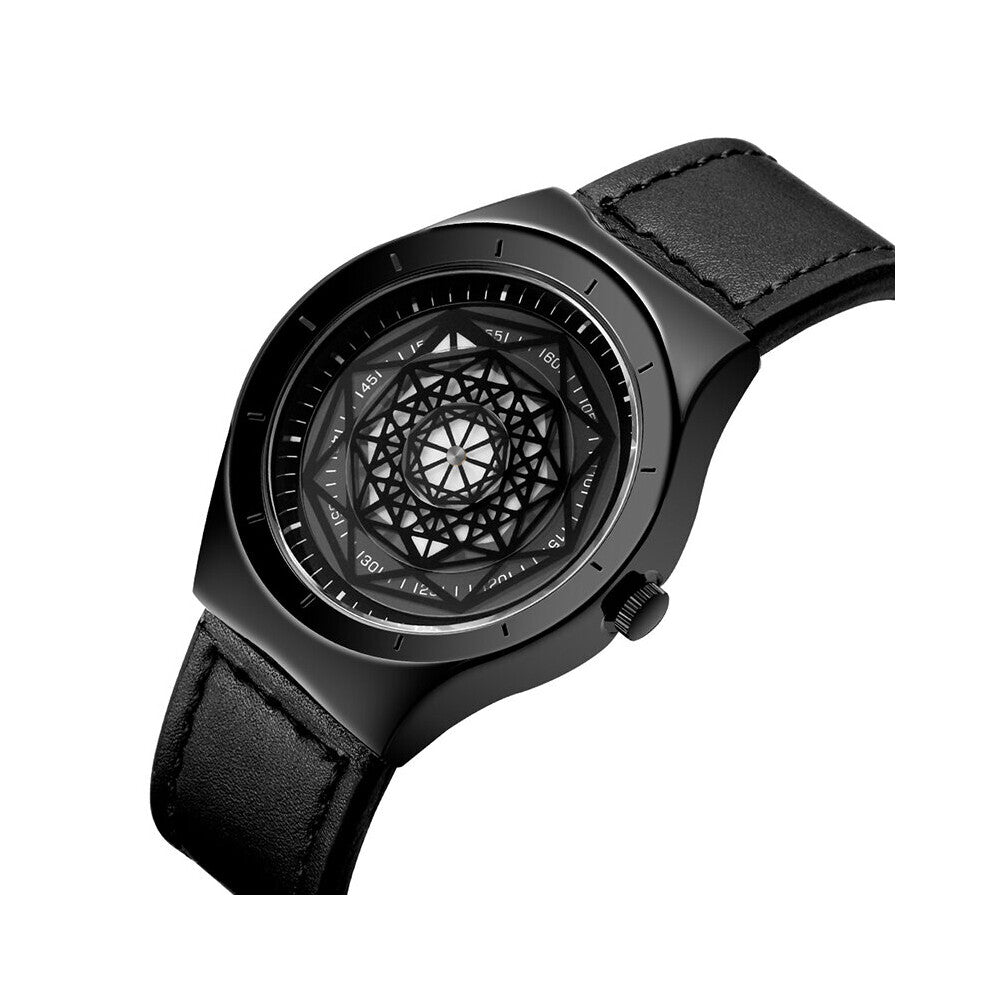 SANDA Creative Sport Watch Men Quartz Turntable Dial Steel Mesh Strap Geek Male Wristwatch Relogio Masculine