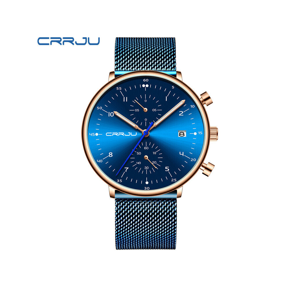 Men Watch Top Stainless Steel Mens Watches Chronograph Quartz Watch Men Sports Clock Relogio Masculino Reloj Hombr