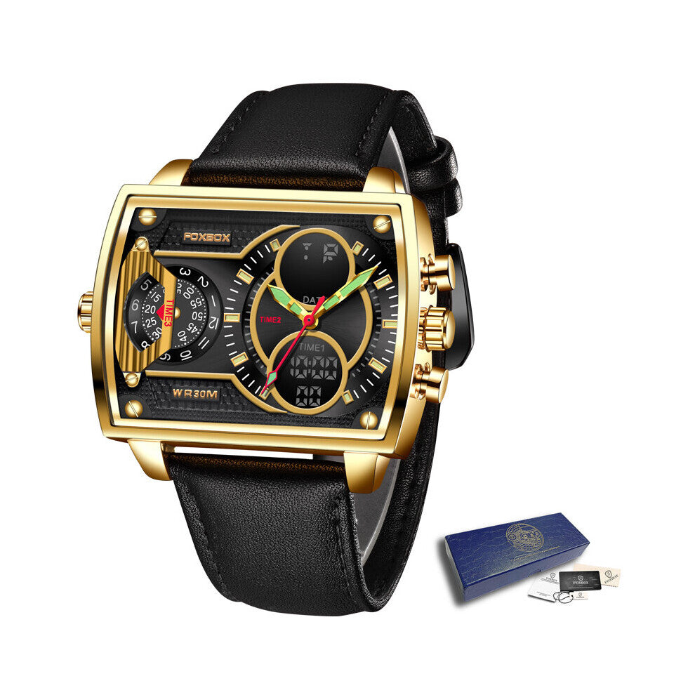 Watches For Men FOXBOX Sport Wristwatch Waterproof Military Quartz Digital Clock Men Watch Relogio Masculino
