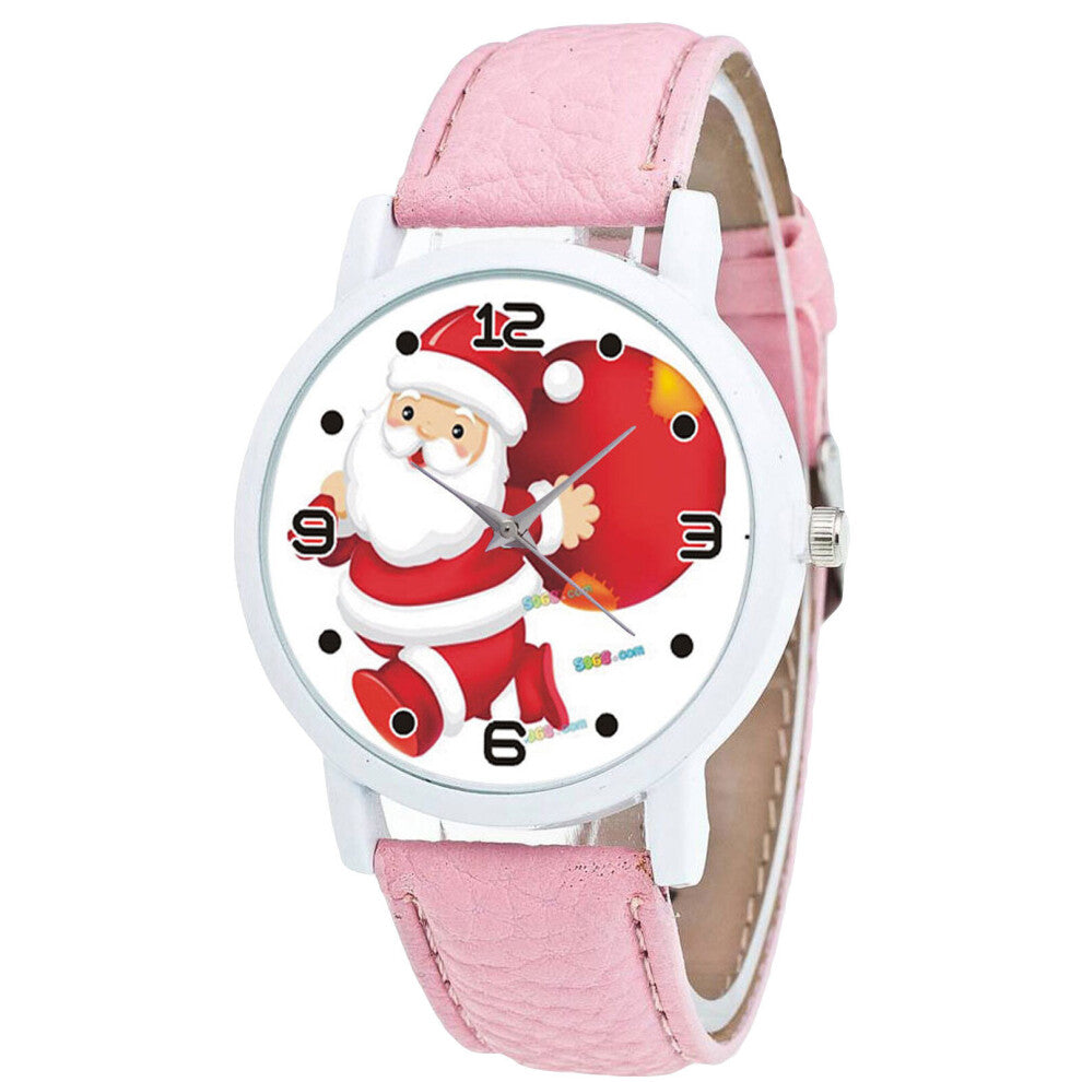 Christmas Children Watches Leather Strap Cartoon Anna Kids Watch Girls Student Wristwatch Clock Reloj Infantil ????