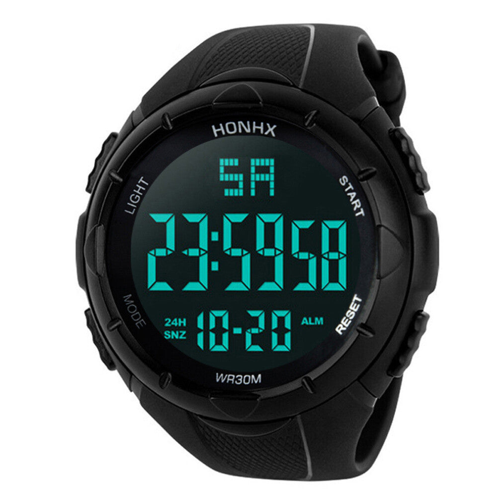 Mens Sports Watches Dive 50m Screen Cutting Digital Led Military Watch Casual Electronics Wristwatches ???? ???????