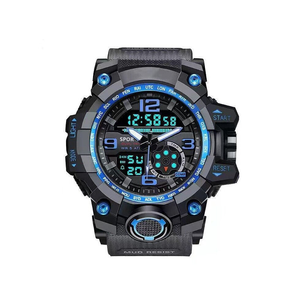 Top Watches Men Dual Display Watch Waterproof Men's Sport Electronics Wristwatch Mens Military Army Clock Male Stopwatch