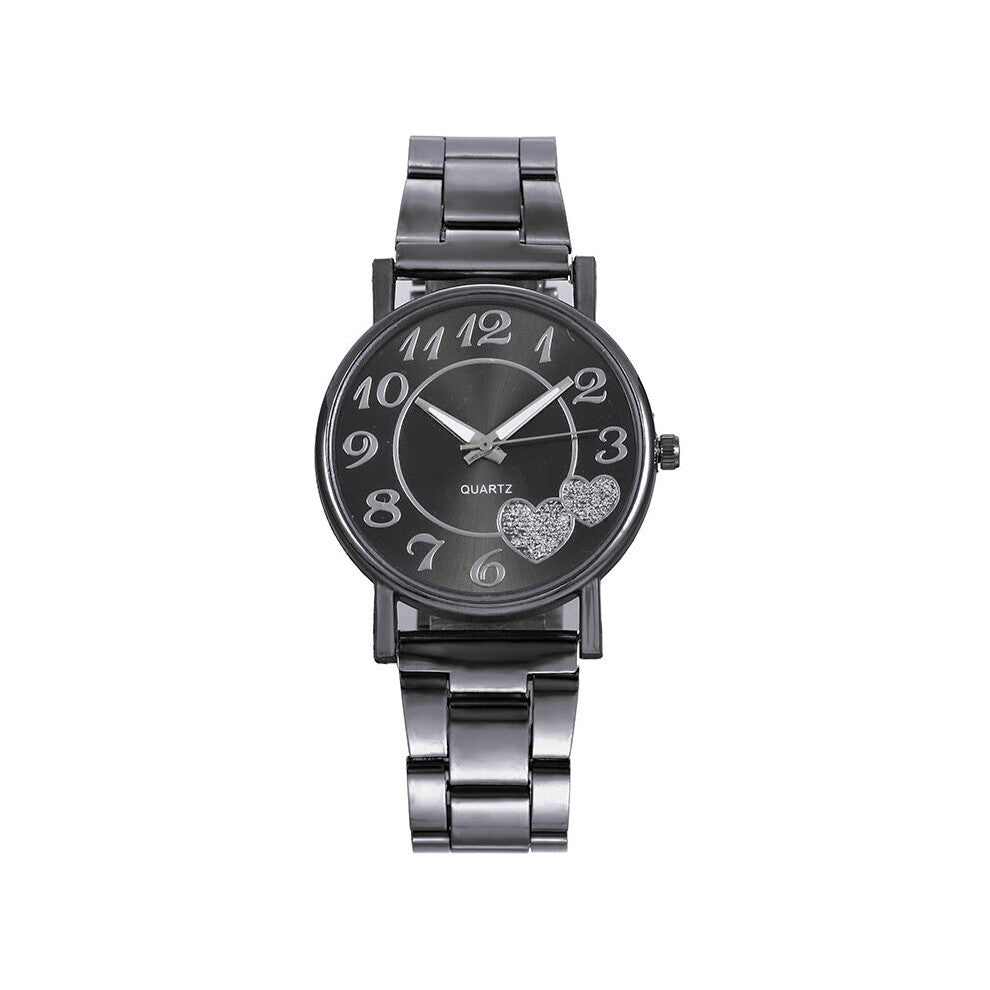 Casual Stainless Steel Watches Love Heart Rhinestone Ladies Watch Quartz Women Gift Clocks ???? Reloj