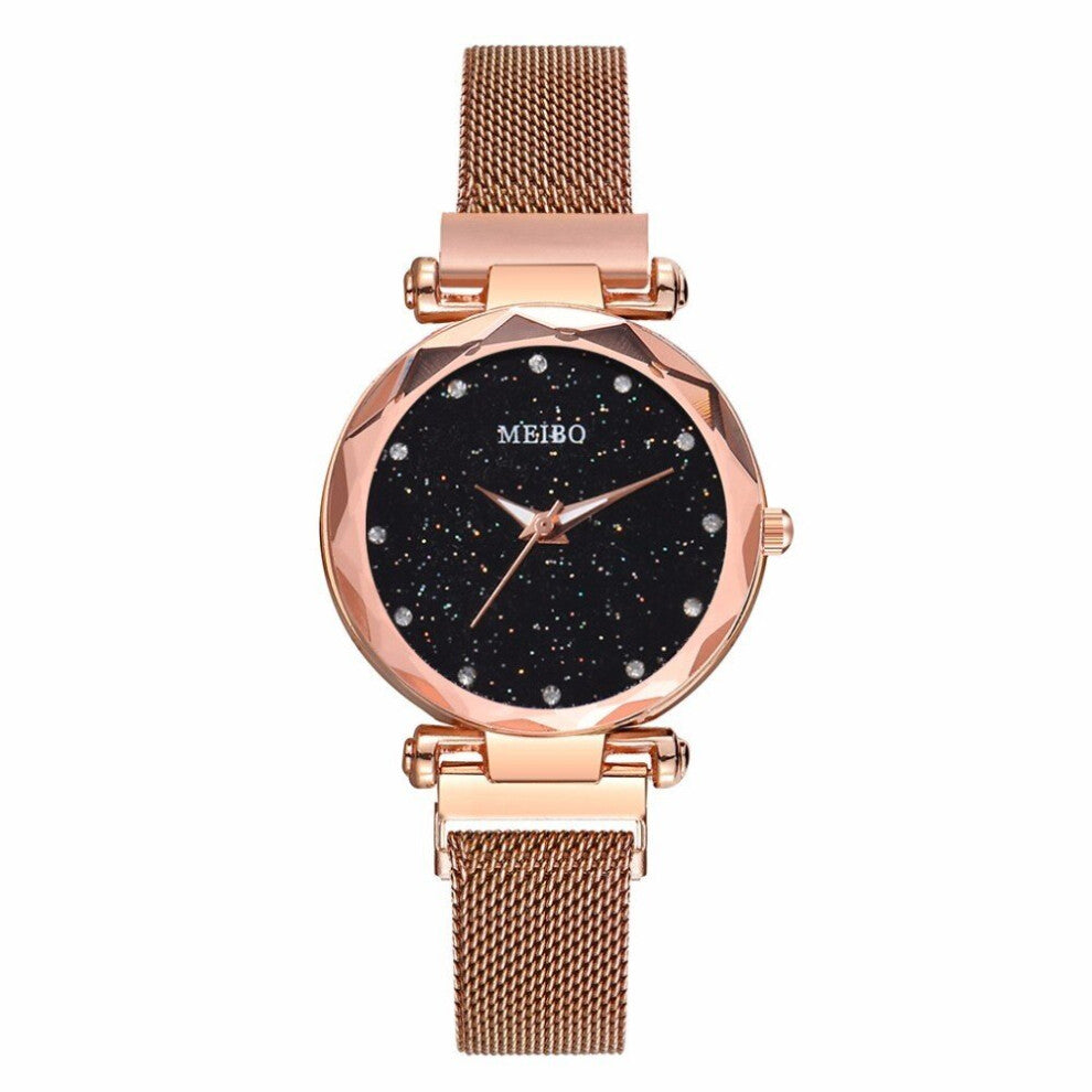 Relogio Feminino Women Starry Sky Watches Magnetic Mesh Belt Watch Women Dress Luminous Quartz Wristwatch Zegarek Damski