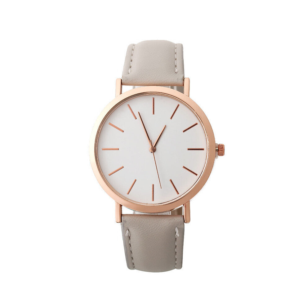 Women Watches Rose Minimalism Leather Band Quartz Analog Wrist Watch Ladies Casual Dress Clock
