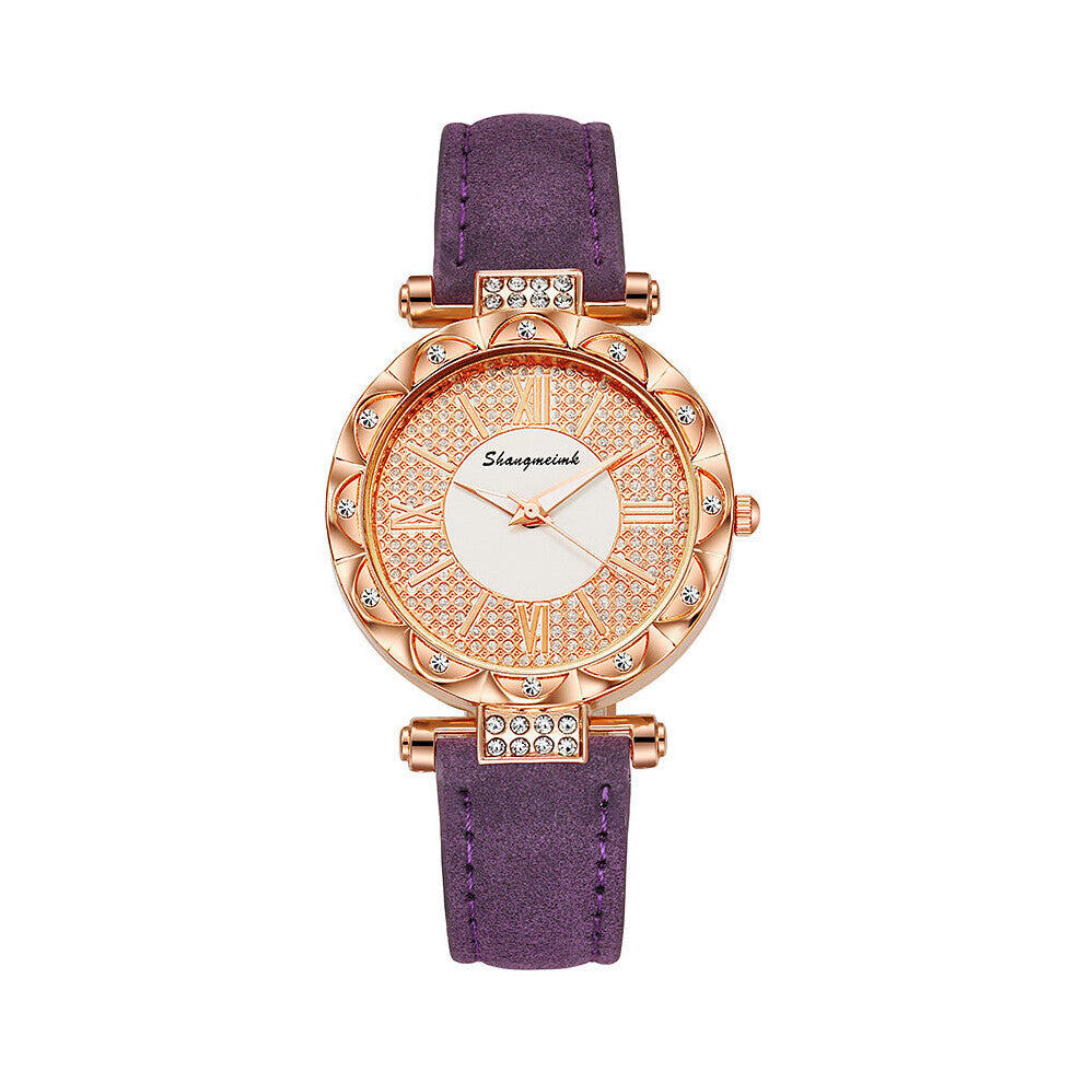 Rhinestone Watch For Women Leather Quartz Ladies Watches Starry Dress Clock Female Wristwatch Casual montre femme