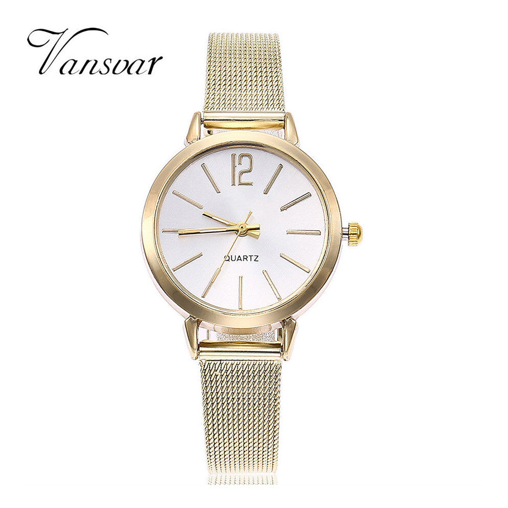 Women's Watch Vansvarquartz Stainless Steel Band Marble Strap Watch Analog Wrist Watch Business Watch Casual Accessories