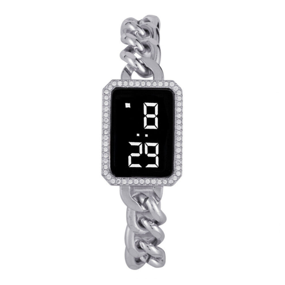Digital Watches Women Alloy Chain Strap Ladies LED Electronic Wristwatch Sports Girls Bracelet montre femme