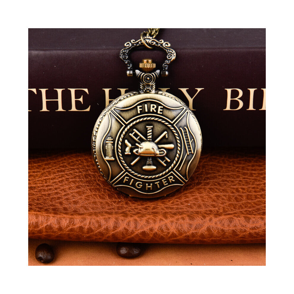 Large hammer Quartz pocket watch Retro Ladder Screwdriver tool pocket watch Helicopter patterned pocket watch