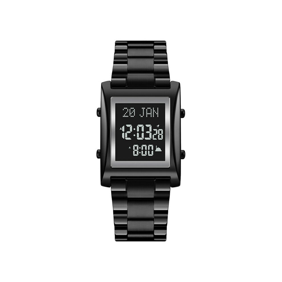 Muslim Digital Watch Bookmark Qibla Watch Men Women Muslim Wristwatches Pilgrimage Time Reminder Watches For Islamic (B)