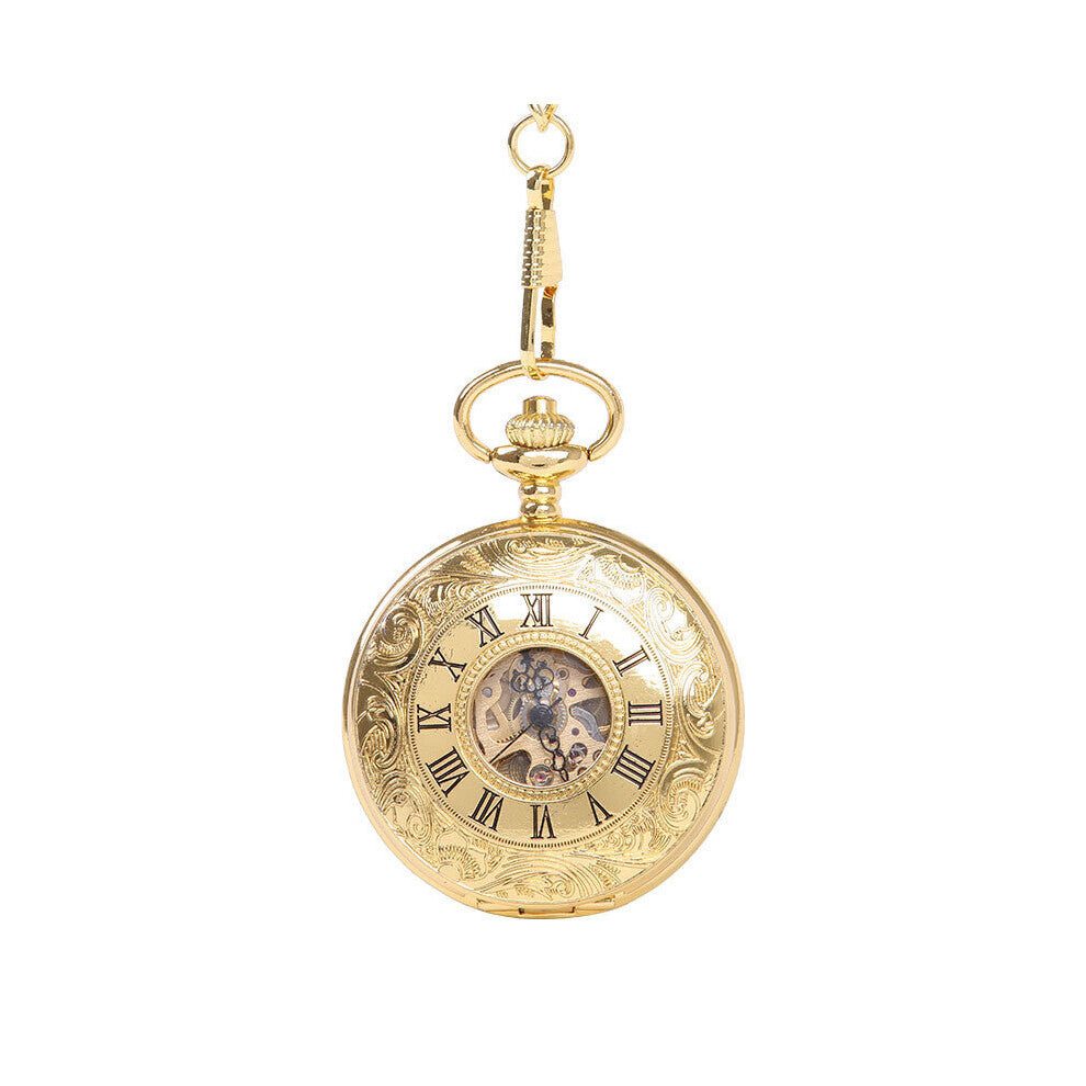 Vintage Roman Face Open Mechanical Pocket Watch Men's and Women's Accessories