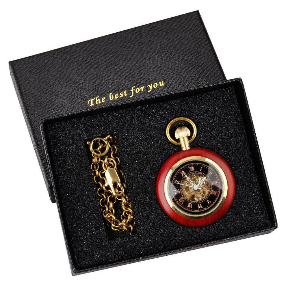 Business Pocket Watch With Box Machinery Silver Neutral Set Pocket Watch Necklace Accessories