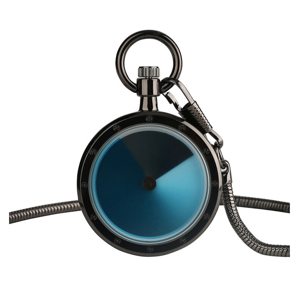 Vintage Violet Retro Dial Pocket Watch Men Women Creative Gradual Change Turntable Case Quartz Clock Reloj de bolsillo