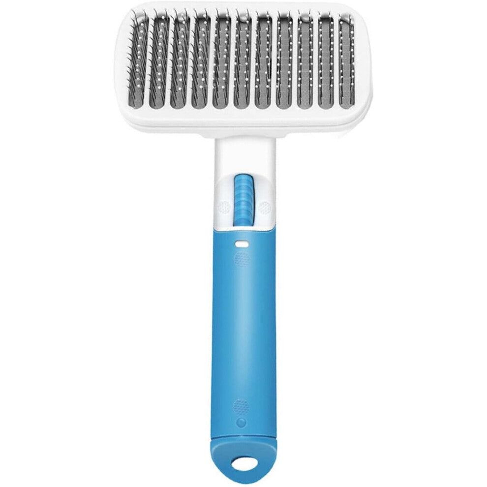 Pet Grooming Brush for Loose Undercoat Soft Comb (Square Comb, Blue)