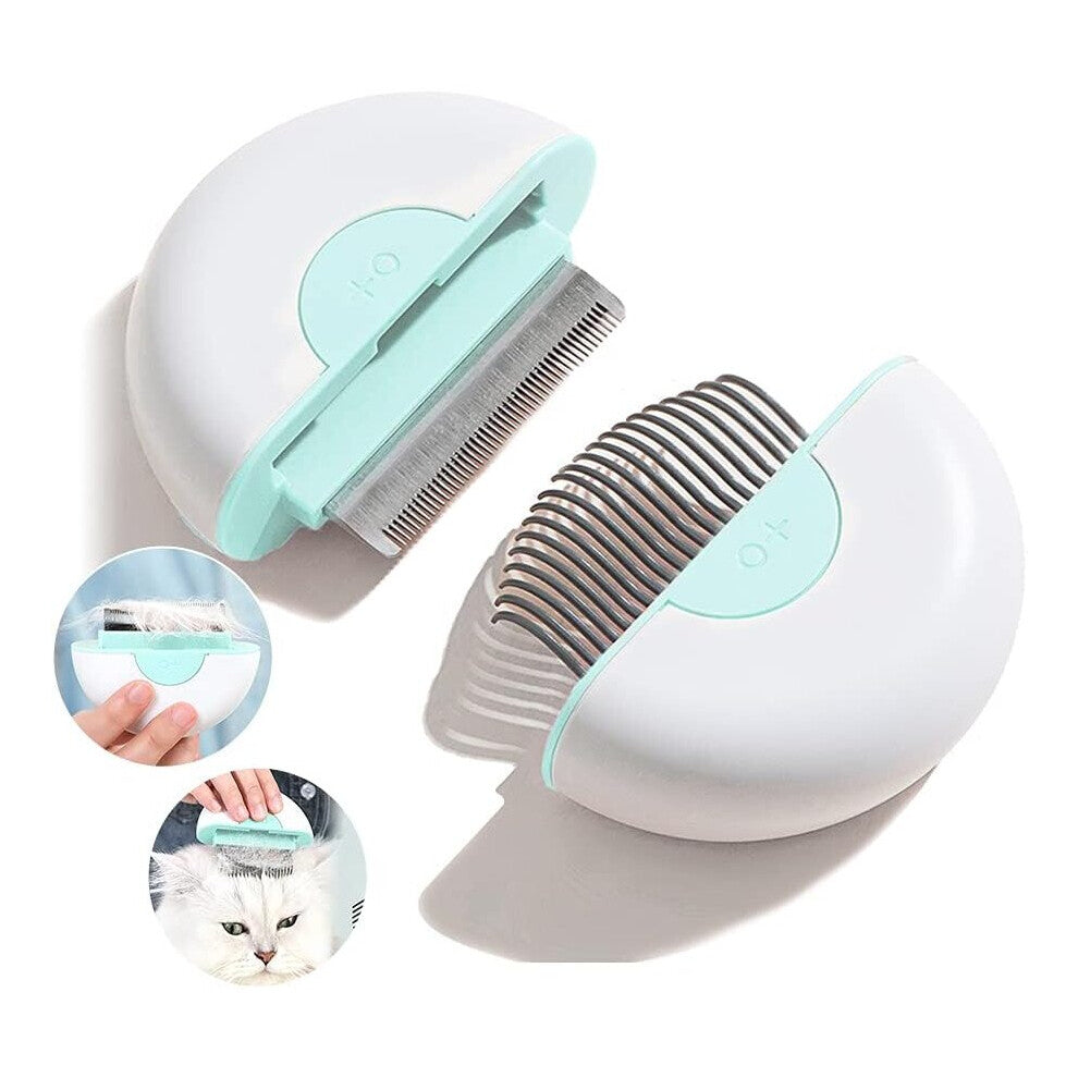 Kitten massager brush and hair removal tool set