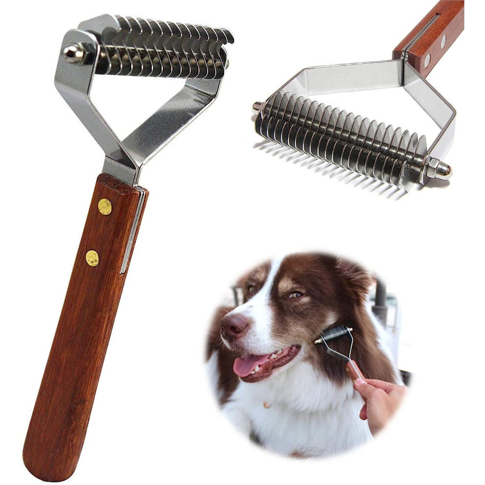 14 Blade Rake Pet Undercoat Rake, Professional Pet Hair Removal Comb Tool (8.8cm)