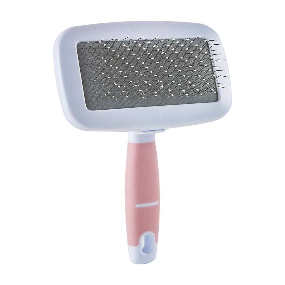 Cat and Dog Hair Brush, Pet Hair Grooming Tool Brush - Small Pink