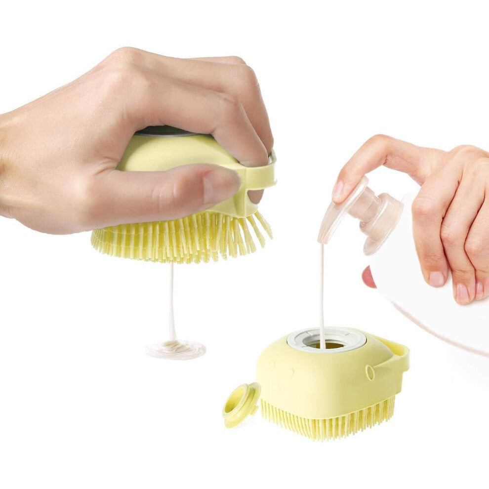 Pet Grooming Soothing Massage Brush with Shampoo Dispenser