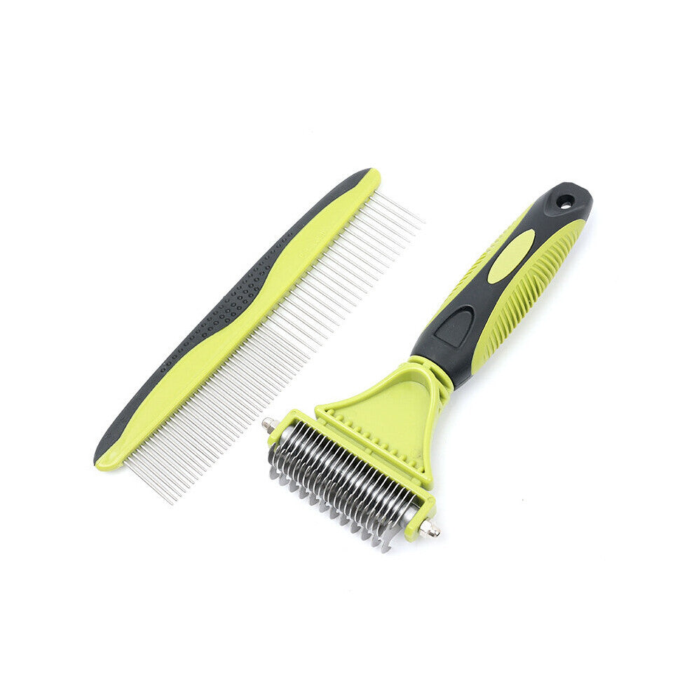 Grooming Hair Removal Comb Kit - Double Sided Blade Rake Comb
