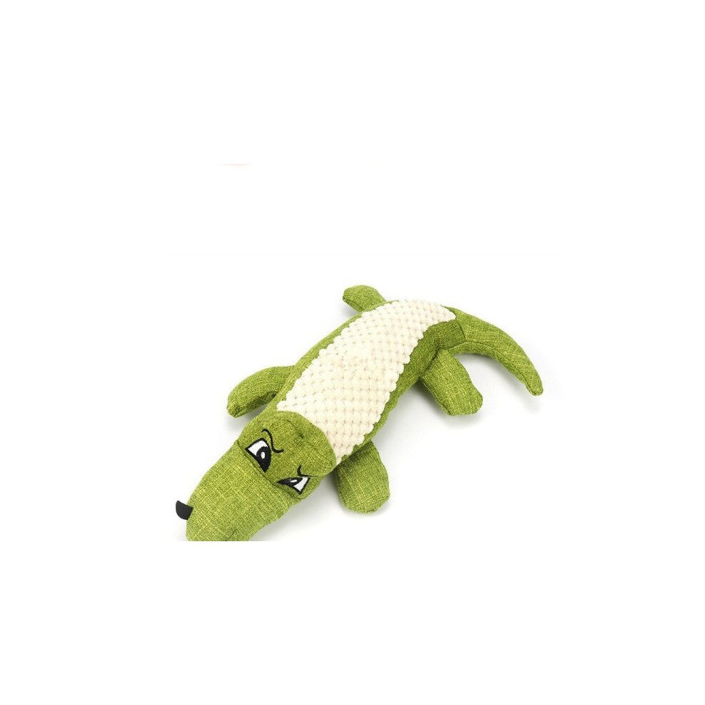 (A) Plush Toys Simulated Crocodile Bite Resistant Pet Toys Linen Molars Teeth Cleaning Dog Toys Pet Accessories