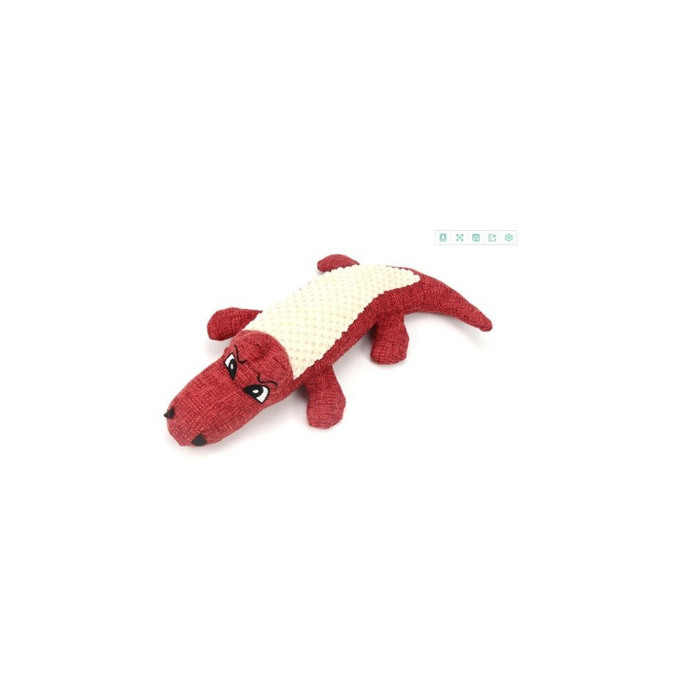 (B) Plush Toys Simulated Crocodile Bite Resistant Pet Toys Linen Molars Teeth Cleaning Dog Toys Pet Accessories