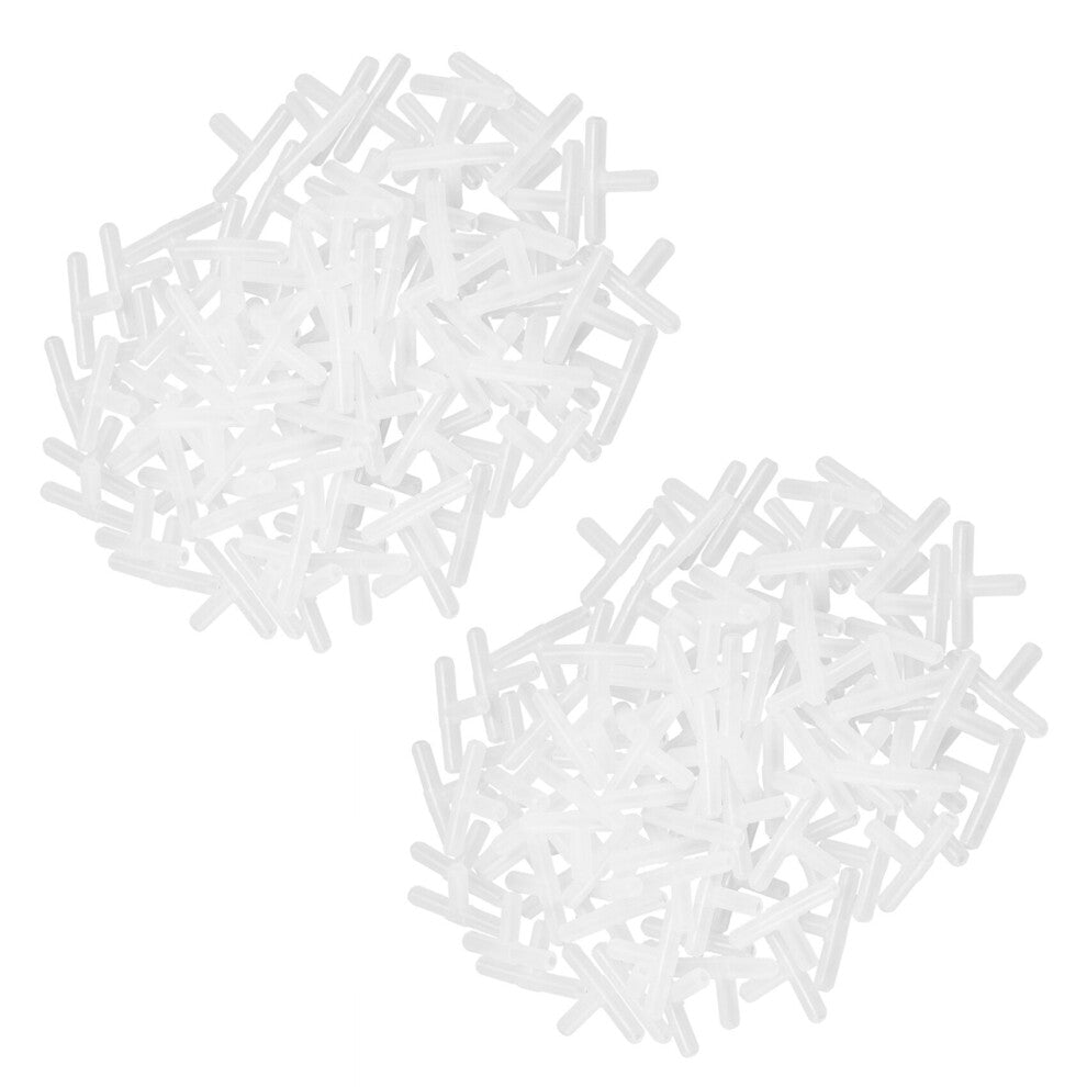 Plastic 3-Way T-Shape Aquarium Air Valves 200 Pcs Clear White