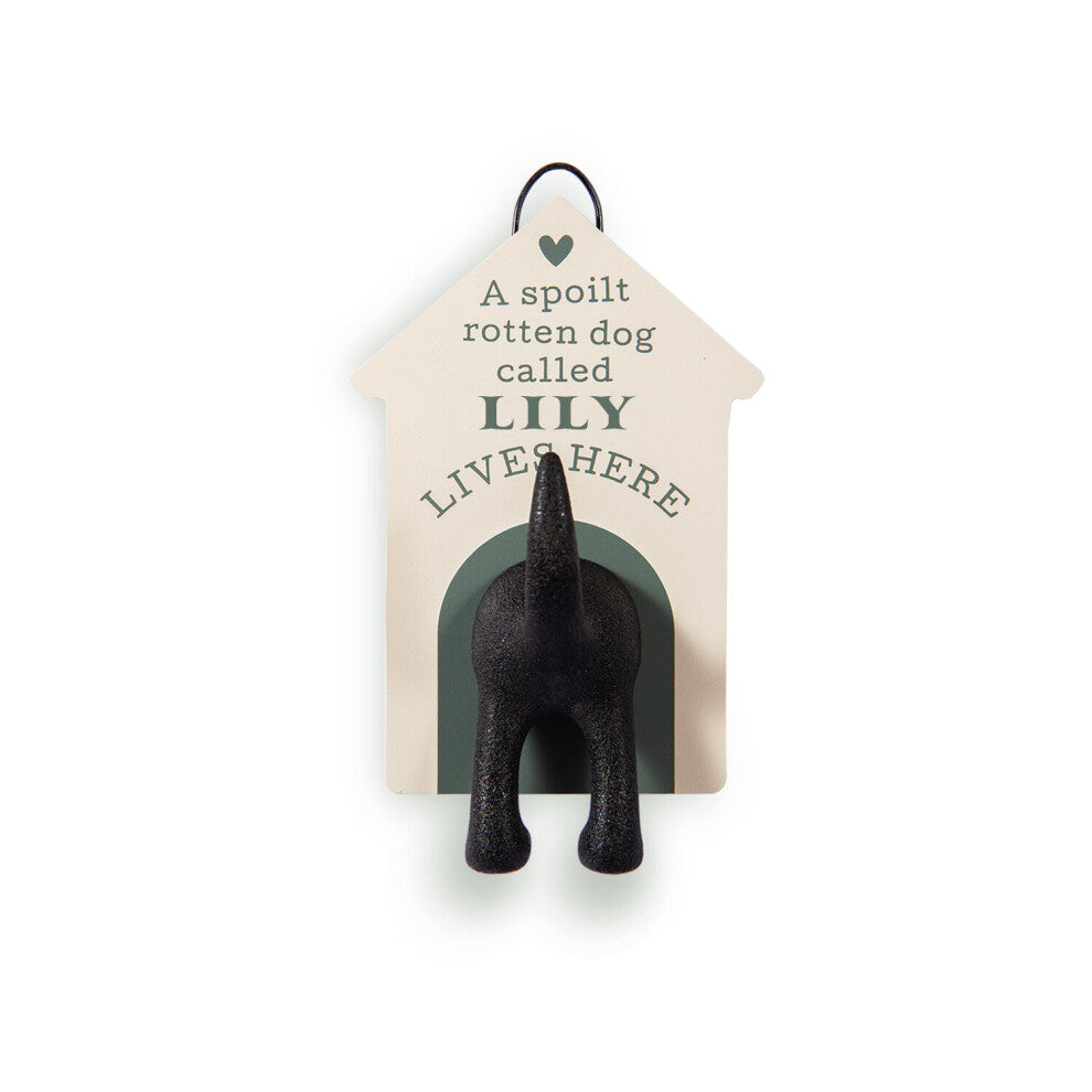 Dog Lead Hook Hanger Spoilt Puppy Homeware Funny Cream Pet - Lily