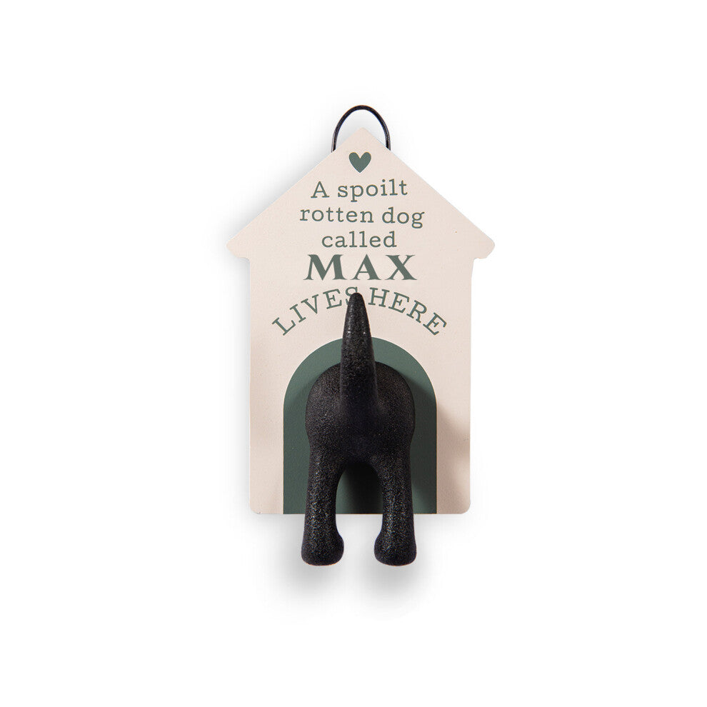 Dog Lead Hook Hanger Spoilt Puppy Homeware Funny Cream Pet - Max