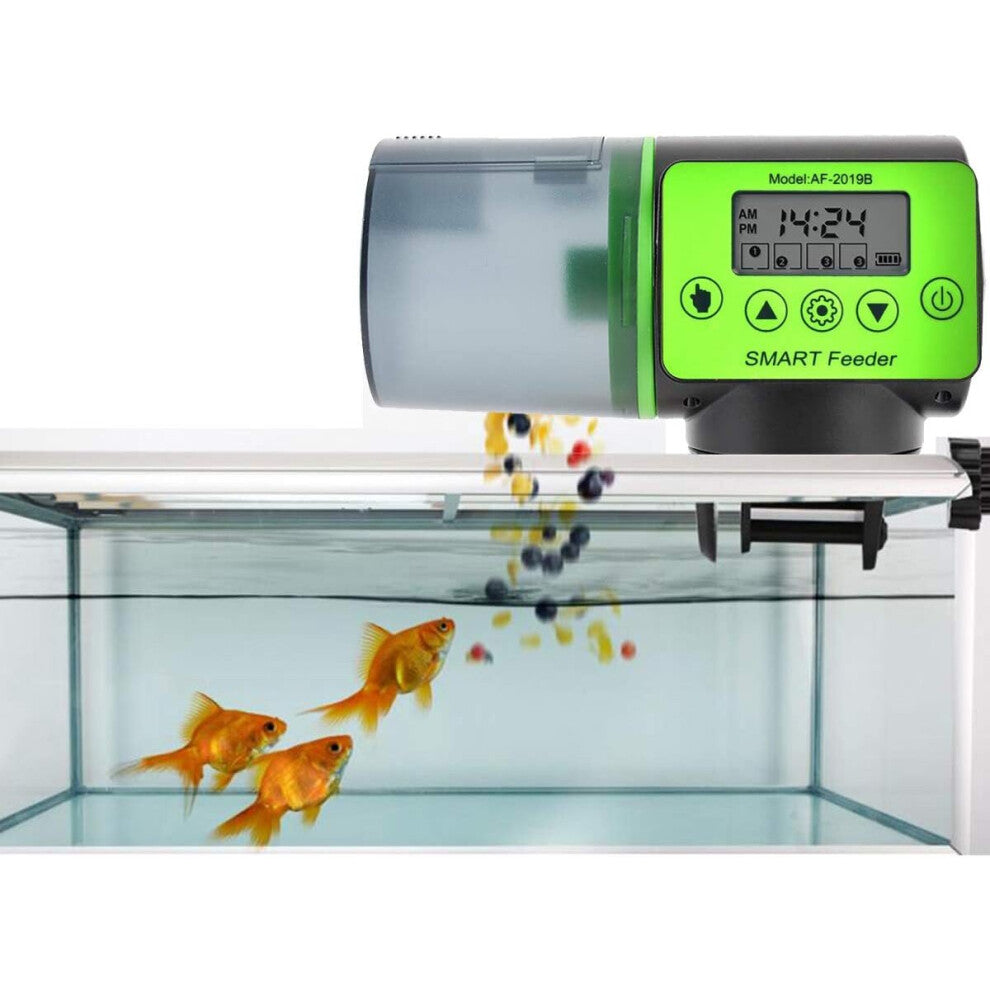 Automatic Fish Food Dispenser with Timer and LCD for Aquarium