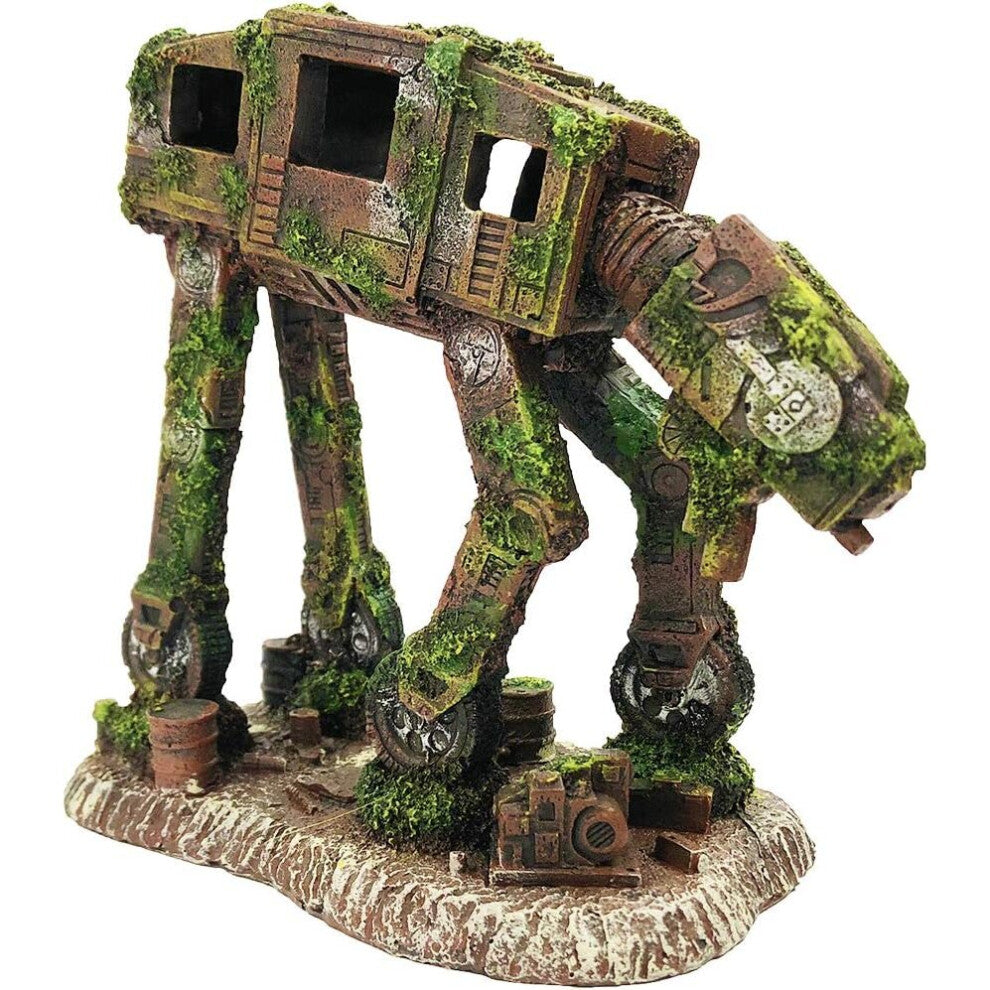 Aquarium Decoration Imperial Walker Transport Robot Decoration - Aquarium Robot Cave Ornament