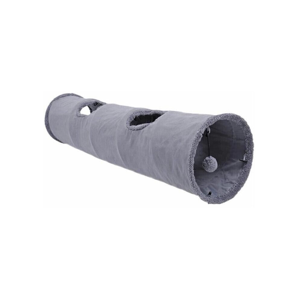 Collapsible Cat Tunnel Cat Toys Durable Suede Play Tunnel Hide Pet Fold Tunnel