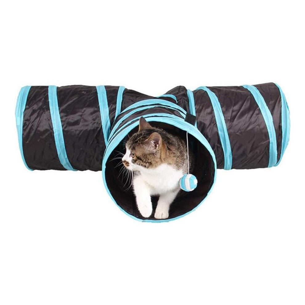 Cat Tunnels Crinkle Play Toys Collapsible Tube with Ball Maze Interactive Pet Cat House for Cat Puppy Kitten Rabbit