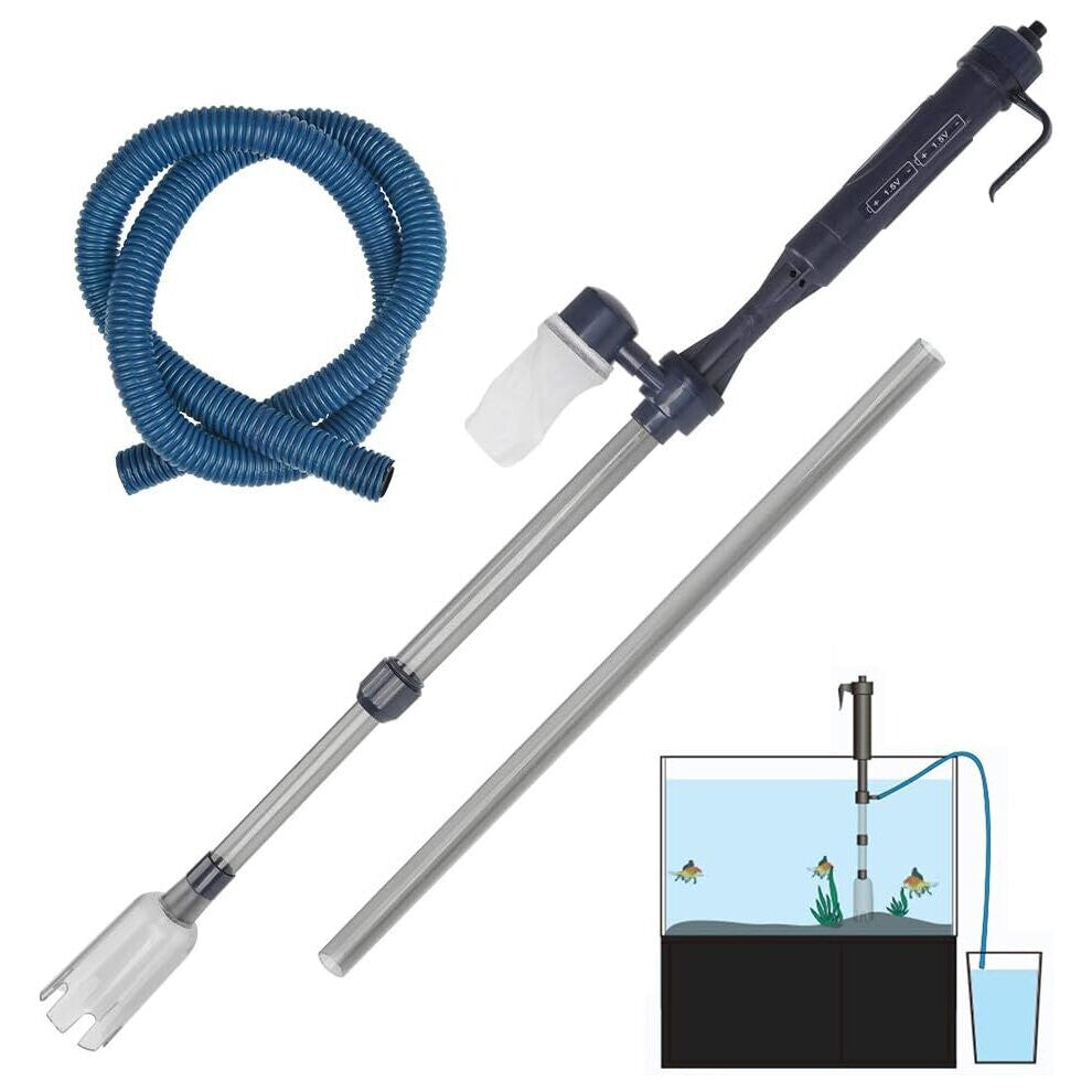 Electric Aquarium Gravel Cleaner, Aquarium Gravel Cleaners Electric Battery Powered Fish Tank Washer Siphon Vacuum Pump Water Changer Filter