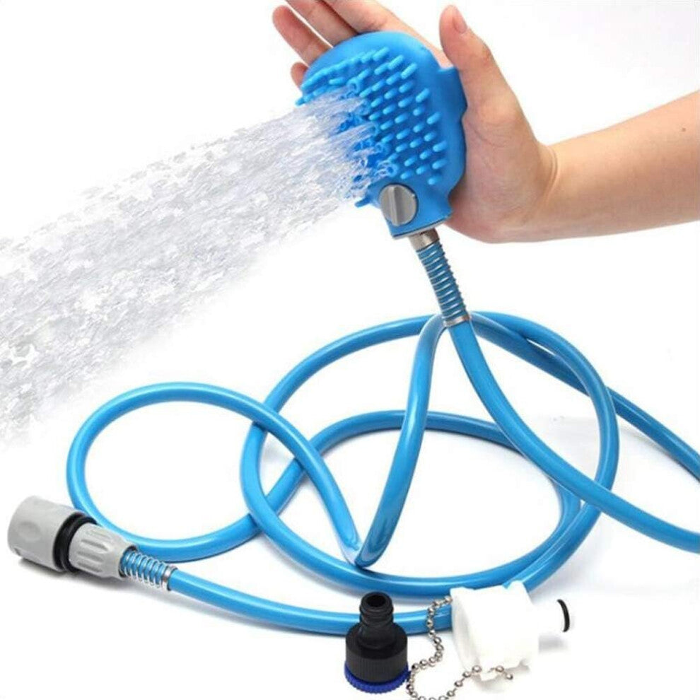 Pet Bath Tool, Cat-Dog Shower Sprayer?Designed for Cleaning and Grooming Dogs and Cats?2.5m Long Hose and 2 Adapters?